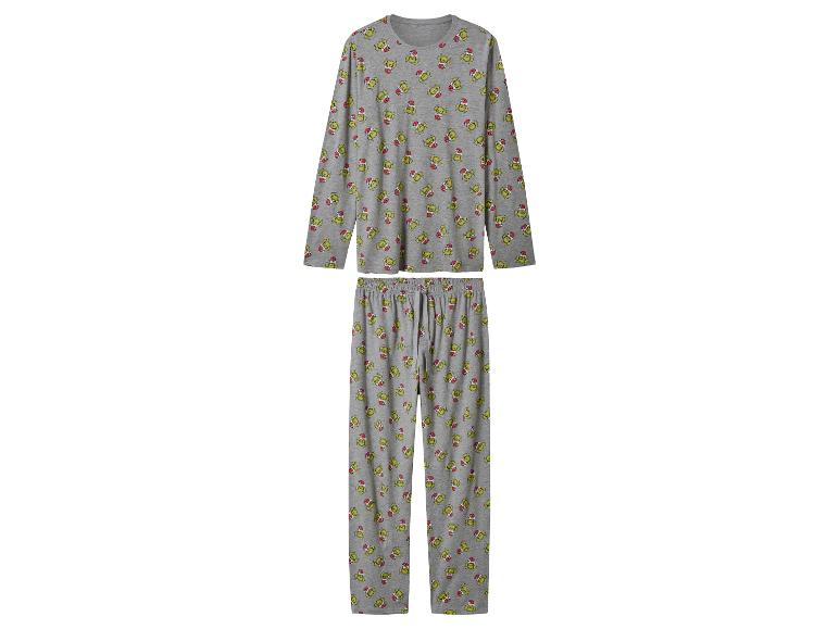 Pyjama gris à manches longues et pantalon avec imprimé Grinch