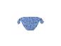 Bas de bikini bleu à imprimé floral avec liens sur les côtés