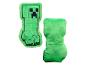 Coussins Minecraft : un creeper et un coussin vert uni.
