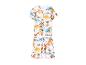 Ensemble de pyjama blanc pour enfant avec imprimé dinosaure coloré
