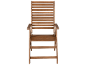 Chaise pliante en teck : meuble de jardin, style classique.