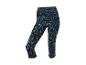 Leggings 7/8 sport, motif géométrique bleu-vert foncé.