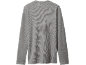 Vue arrière d'un t-shirt thermique gris à manches longues avec texture gaufrée.