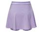 Jupe violette avec short intégré, style sportif.