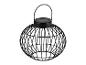Lanterne solaire décorative noire en forme de cage à oiseaux
