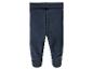 Leggings bébé bleu marine avec bords-côtes aux chevilles.