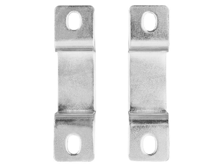 Deux supports métalliques avec des trous
