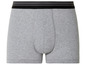 Boxers grises avec une ceinture noire.