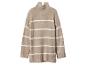 Pull beige à rayures blanches