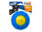 Une balle Nerf Dog bleue avec un sifflet.