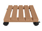 Support pour plantes en bois avec roulettes