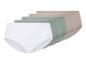 Lot de culottes blanches, vertes et beiges.