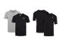 T-shirts Reebok noirs et gris, quatre pièces au total.