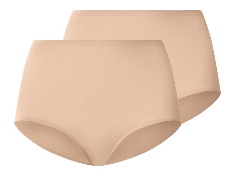 Deux culottes taille haute beiges pour femmes
