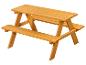 Table de pique-nique en bois pour enfants avec bancs intégrés