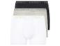 Trois boxers Livery en blanc, beige et noir.
