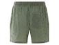 Shorts en tissu vert olive, coupe ample.
