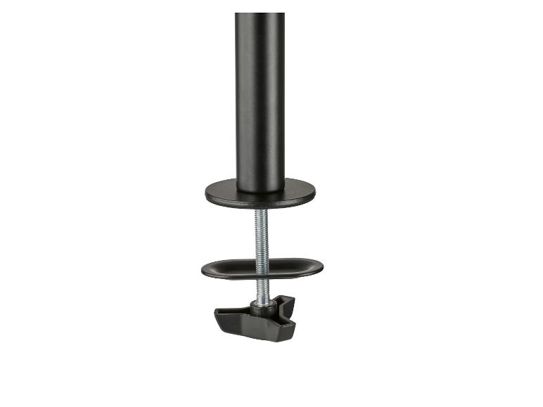 Fixation de bureau : colonne, vis et écrou pour montage.