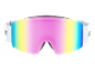 Masque de ski blanc avec lentille irisée