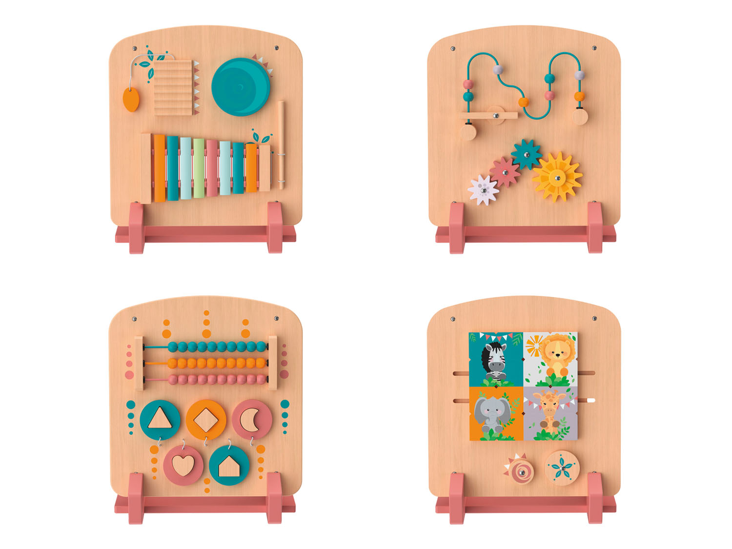 Playtive Jeu mural en bois véritable, 2 pièces