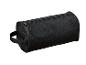 Trousse de toilette de voyage noire avec fermeture éclair et poignée latérale