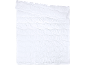 Couette blanche avec motifs matelassés ondulés.