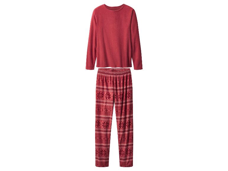 Ensemble de pyjama rouge avec haut à manches longues et pantalon à motifs