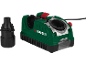 Affûteur électrique vert avec accessoire noir.