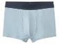 Boxer homme bleu clair avec ceinture élastique bleu foncé.