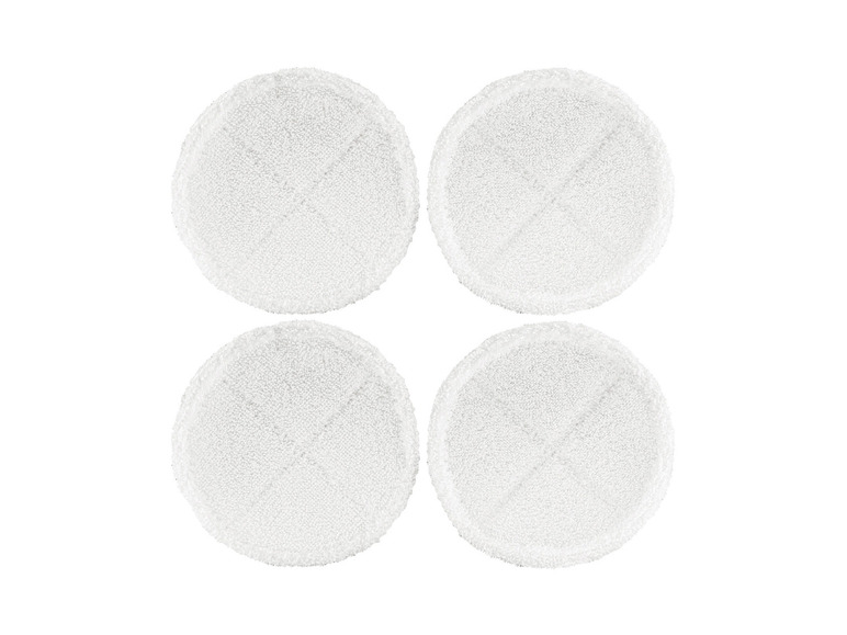 Quatre chiffons ronds en microfibre pour nettoyer les sols