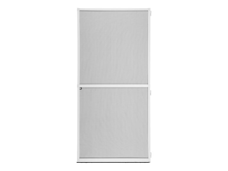 Moustiquaire de porte blanche avec séparation horizontale