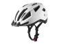 Casque de vélo blanc Crivit avec des sangles noires.