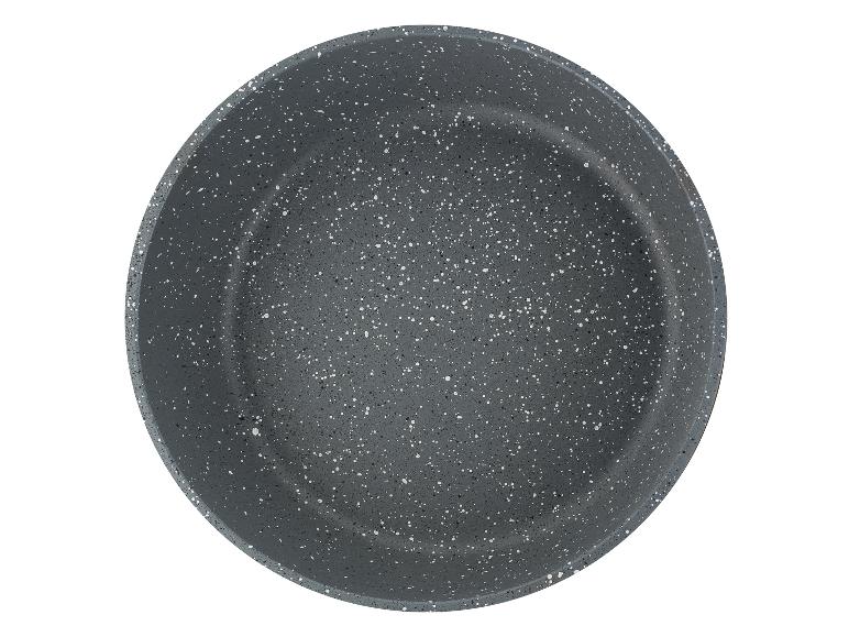Poêle GSW Gourmet GRANIT, grise avec des mouchetures blanches, vue de dessus