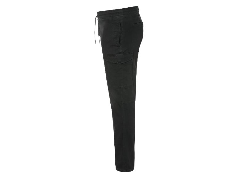 Pantalon cargo noir avec cordon