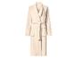 Peignoir en coton beige avec ceinture et poches