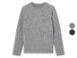 T-shirt gris à manches longues, disponible en gris et bleu marine.