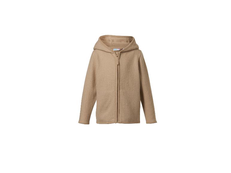 Veste beige à capuche avec fermeture éclair