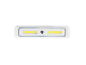 Un éclairage LED blanc avec deux bandes lumineuses.