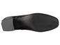 La semelle d'une botte en cuir noir à talon.