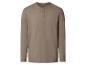 T-shirt Henley marron à manches longues pour homme