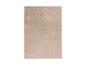 Tapis rectangulaire beige avec motif ondulé en relief.