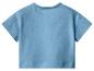 T-shirt femme bleu clair à manches courtes, vue de dos.