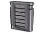 Pilulier hebdomadaire gris avec les jours de la semaine en français.