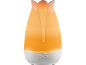 Diffuseur orange en forme de fleur avec boutons pour la lumière, la minuterie et la vapeur.