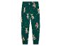 Pantalon de pyjama vert avec un motif de rennes pour enfants.