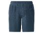 Short de survêtement bleu avec taille élastique et poche arrière.