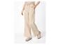 Pantalon palazzo beige pour femme avec cordon de serrage à la taille et mules beiges