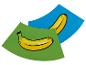 Deux cartes avec des bananes dessus