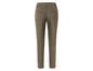 Pantalon à carreaux brun foncé.