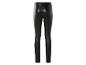 Leggings en simili cuir noir pour femme.